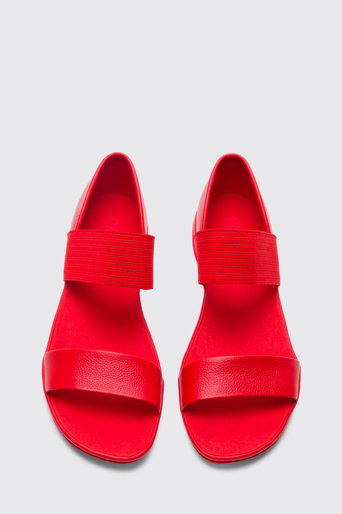 Overhead view of Right Red sandal for women