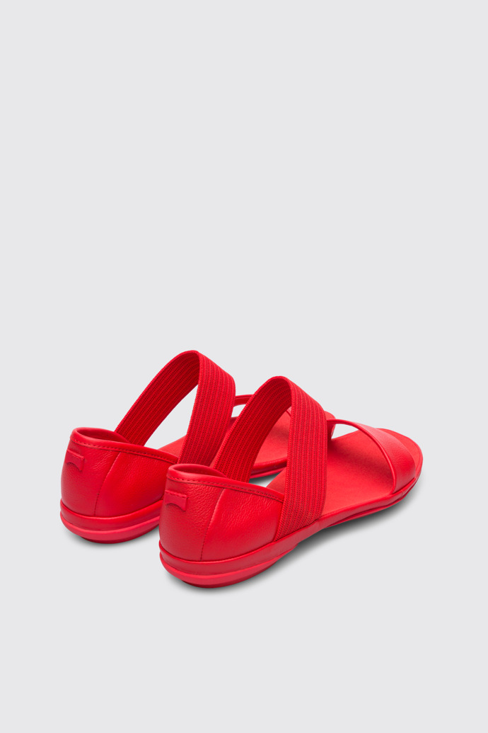 Back view of Right Red sandal for women