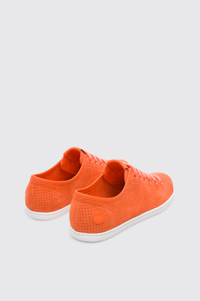 Back view of Uno Orange Sneakers for Women