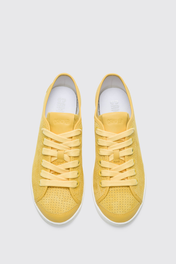 Overhead view of Uno Yellow sneaker for women