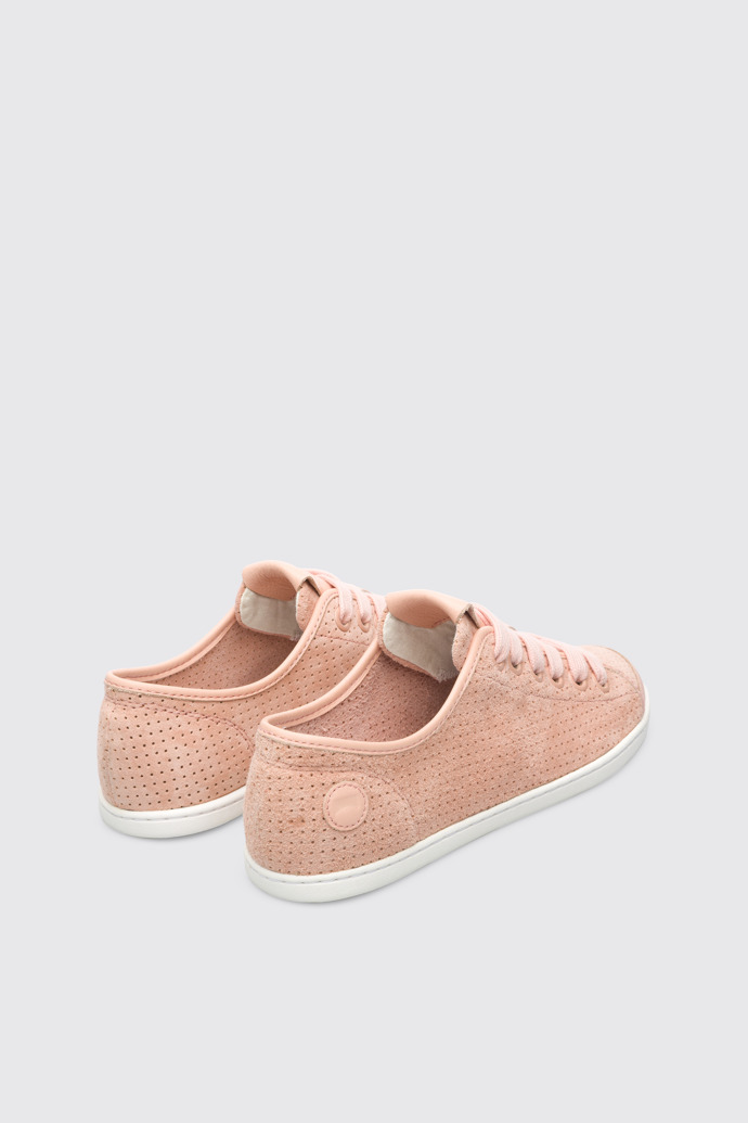 Back view of Uno Pink sneaker for women