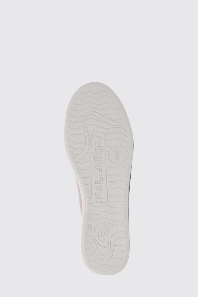 The sole of Uno Pink nubuck and leather sneakers for women