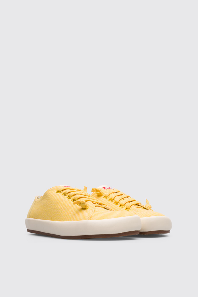 Front view of Peu Rambla Yellow sneaker for women