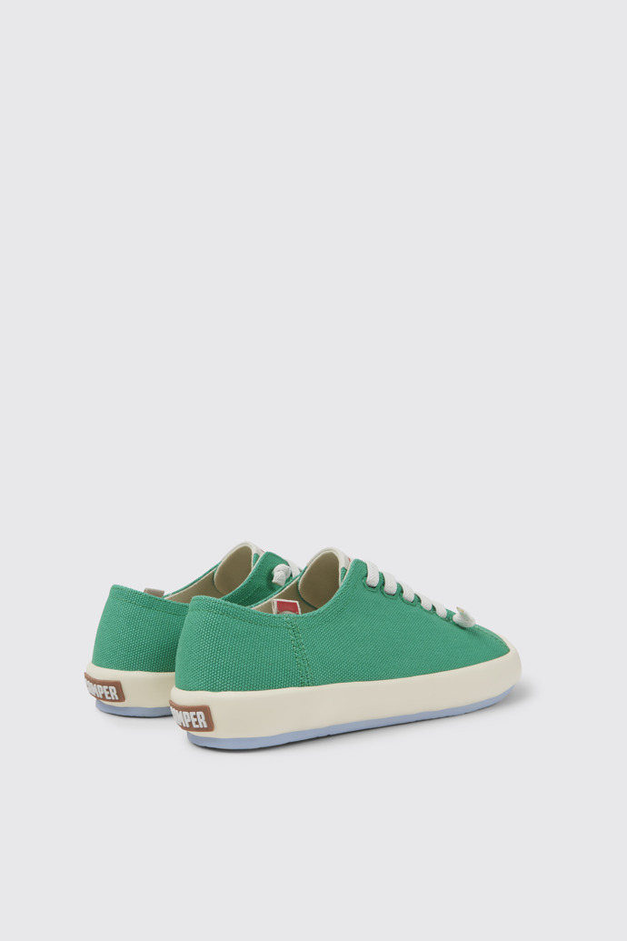 Back view of Peu Rambla Green recycled cotton sneakers for women