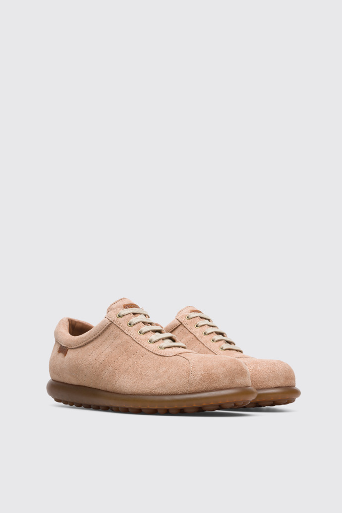 Front view of Pelotas Iconic beige shoe for women