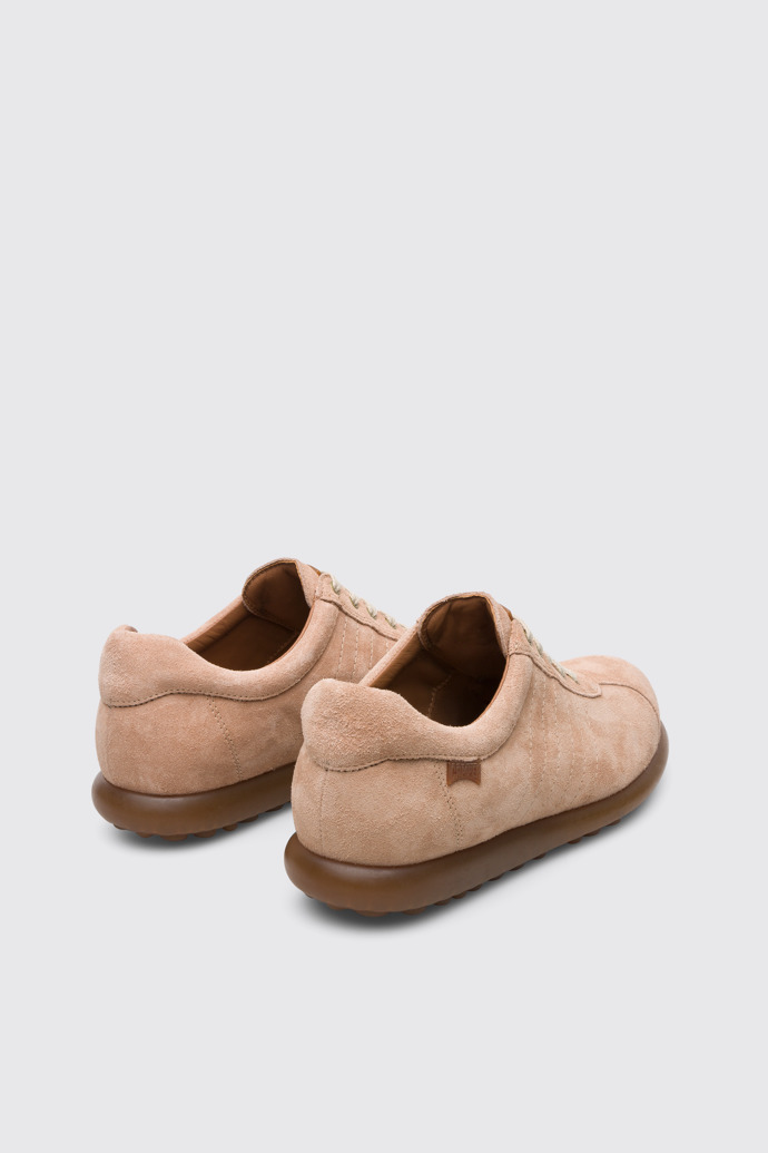 Back view of Pelotas Iconic beige shoe for women