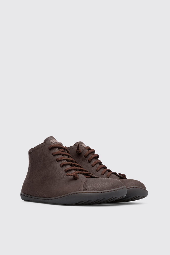 Front view of Peu Brown Ankle Boots for Men