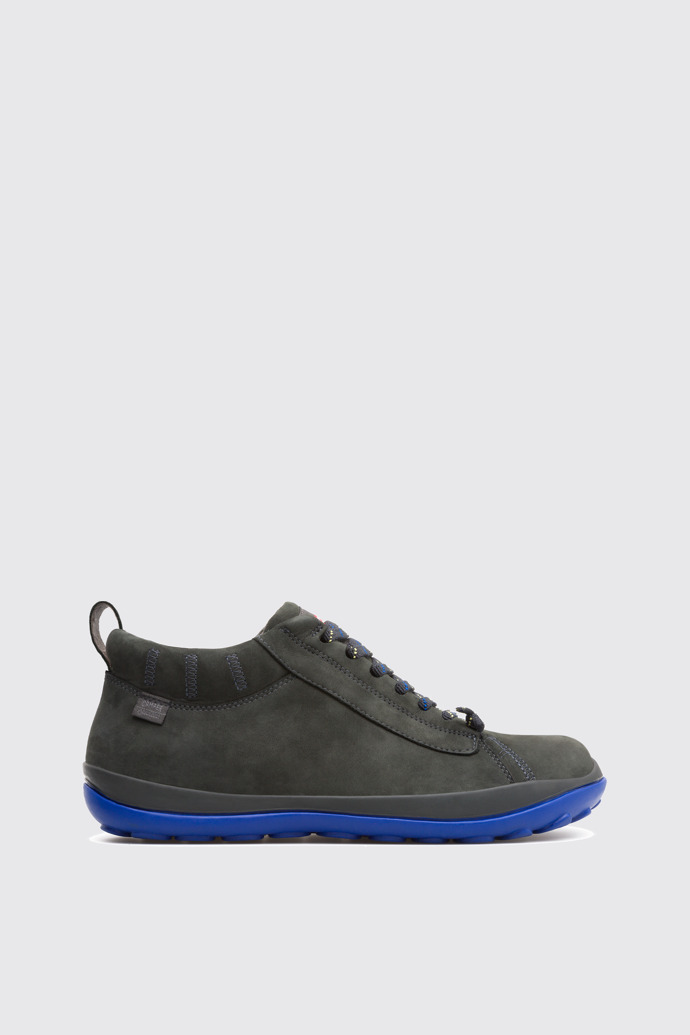 Side view of Peu Pista Grey Ankle Boots for Men