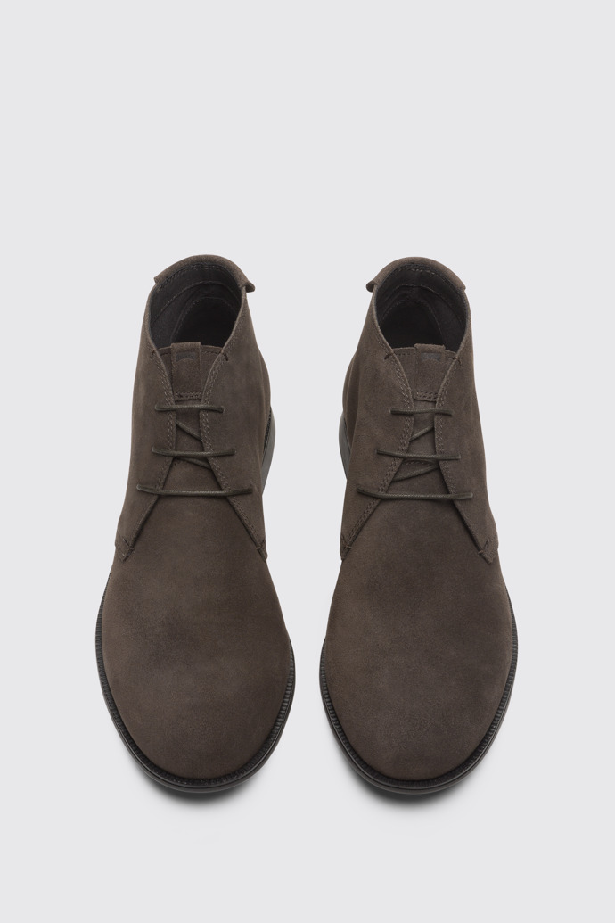 Overhead view of Mil Grey Ankle Boots for Men