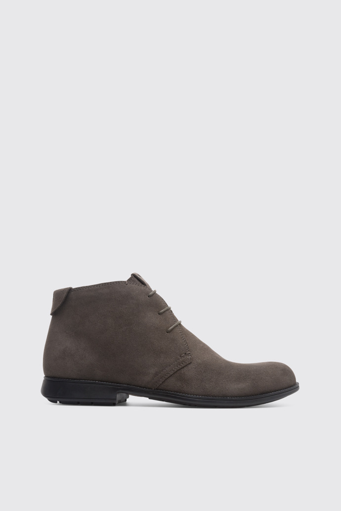 Side view of Mil Grey Ankle Boots for Men