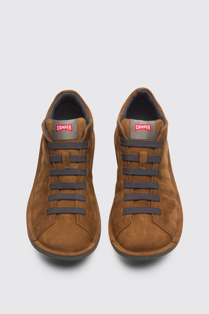 Overhead view of Beetle Brown Casual Shoes for Men