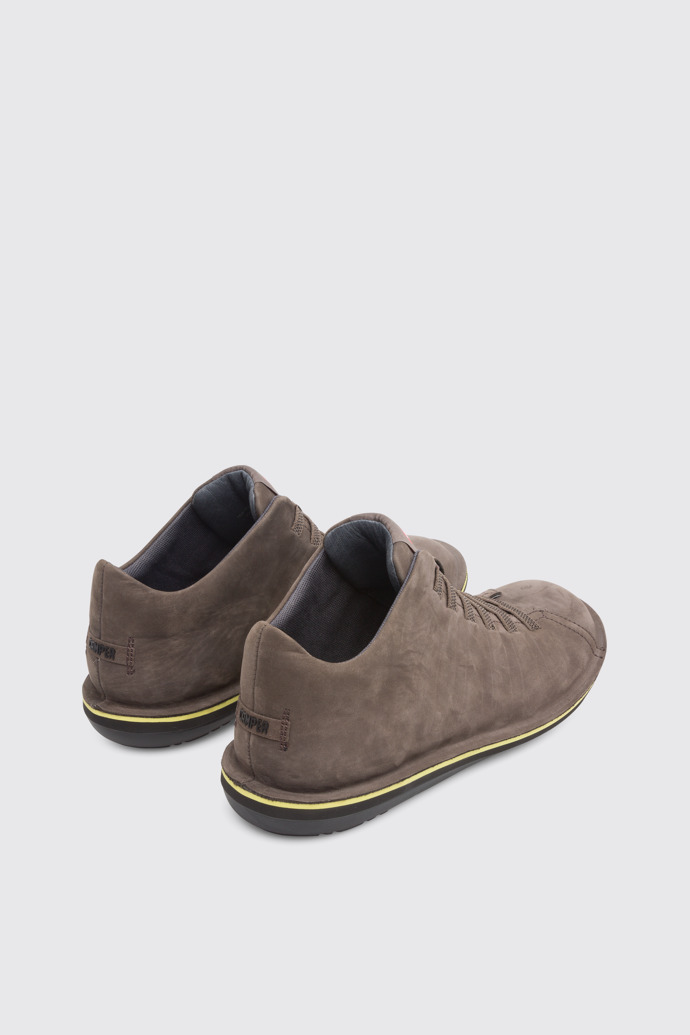 Back view of Beetle Brown Gray Casual Shoes for Men