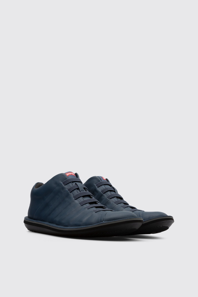 Front view of Beetle Blue lightweight sneaker for men