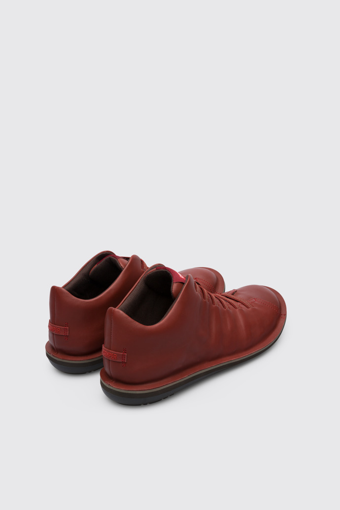 Back view of Beetle Red-brown sneaker for men