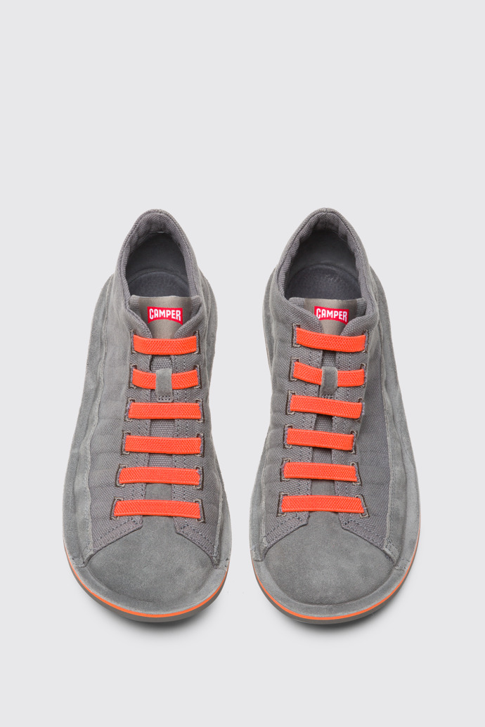 Overhead view of Beetle Grey Ankle Boots for Men