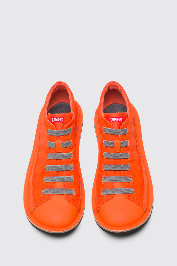 Overhead view of Beetle Orange Ankle Boots for Men