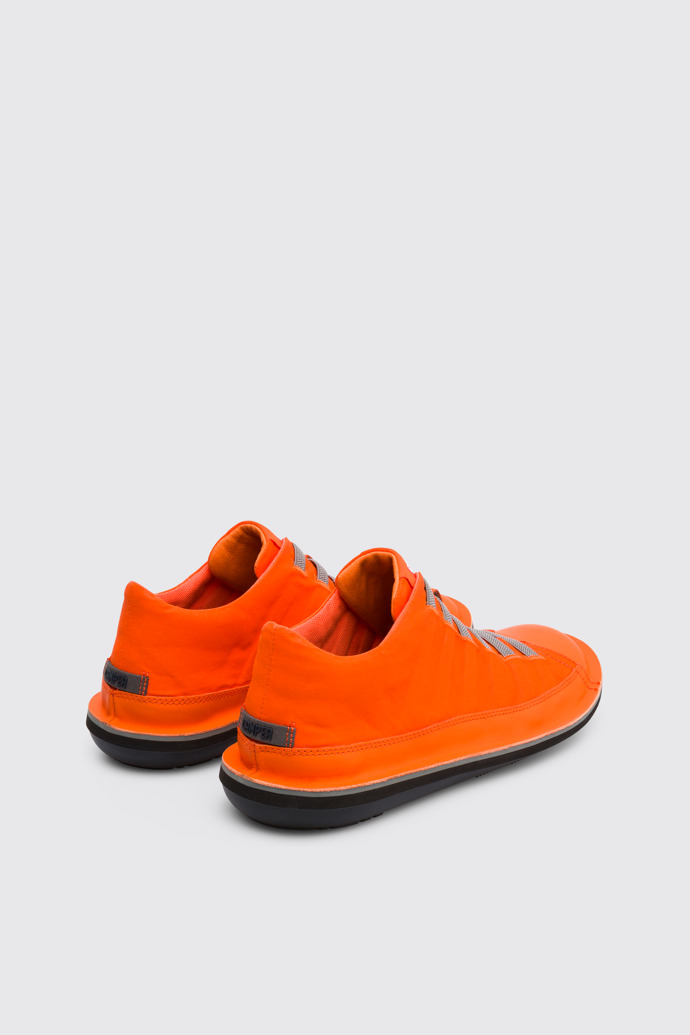 Back view of Beetle Orange Ankle Boots for Men