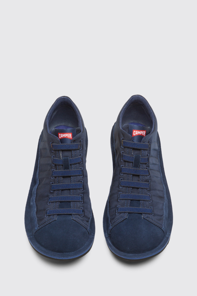 Overhead view of Beetle Blue Ankle Boots for Men