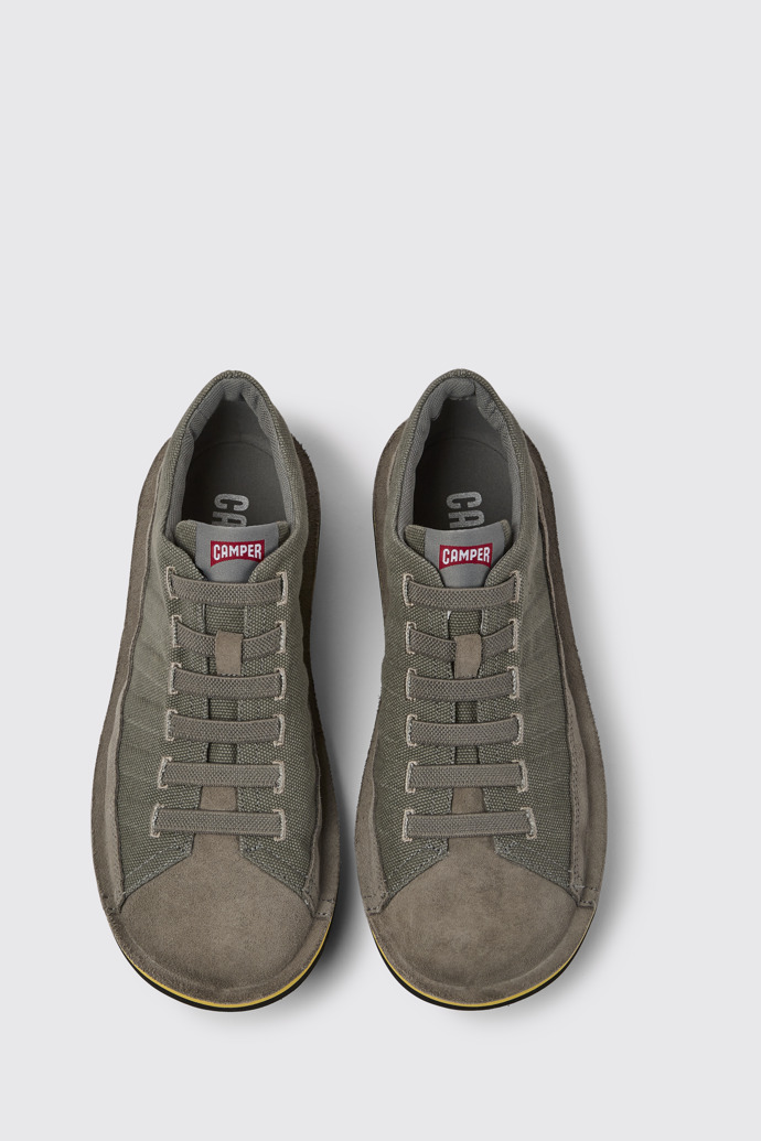 Beetle Tenis de piel en color gris para hombre