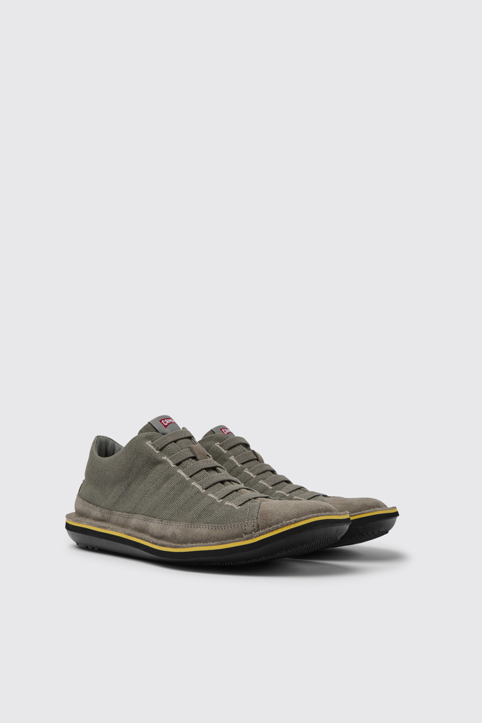 Beetle Tenis de piel en color gris para hombre