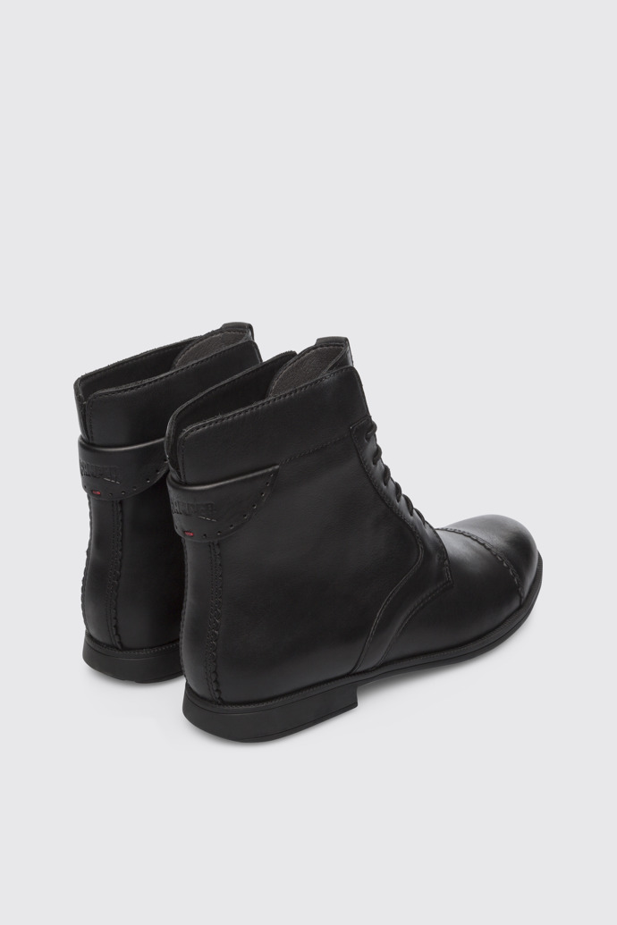 Back view of Mil Black Ankle Boots for Women