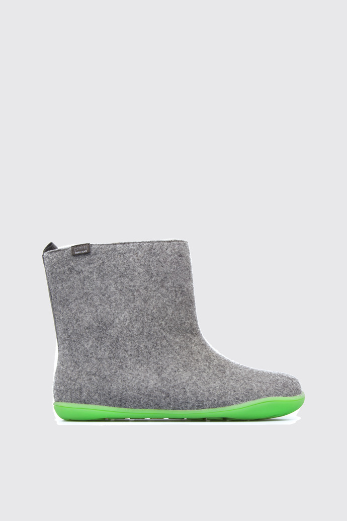 Side view of Wabi Grey Ankle Boots for Women