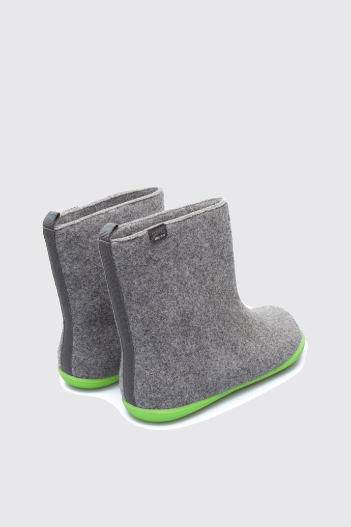 Back view of Wabi Grey Ankle Boots for Women