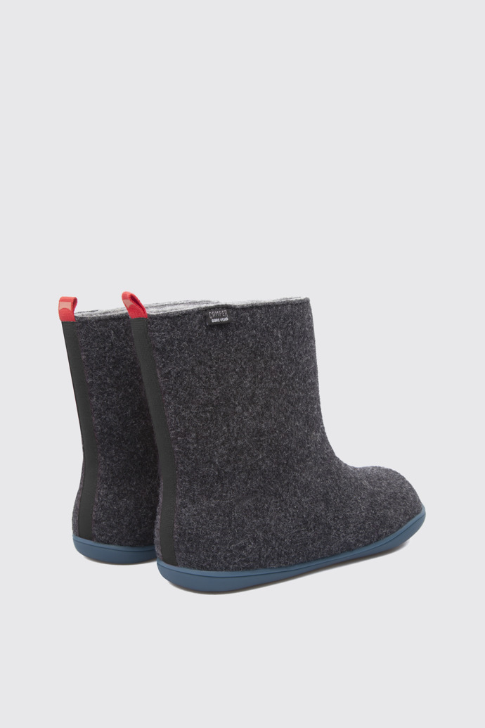 Back view of Wabi Grey Ankle Boots for Women