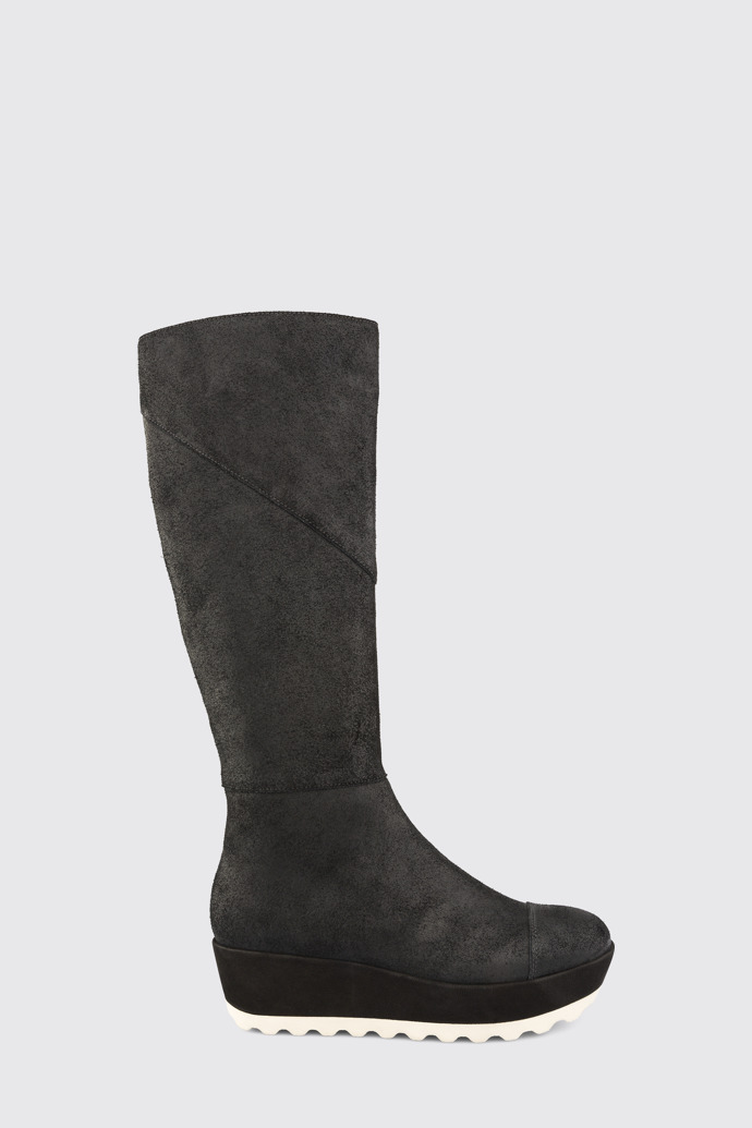 Side view of Laika Black Ankle Boots for Women