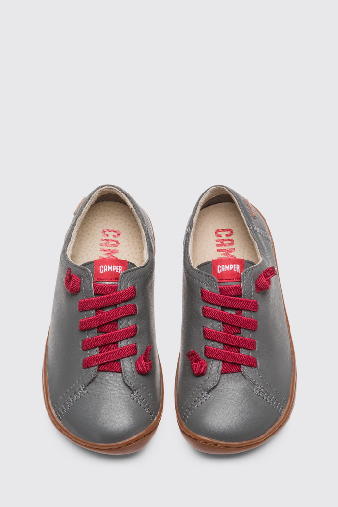 Overhead view of Peu Grey Lace-Up for Kids