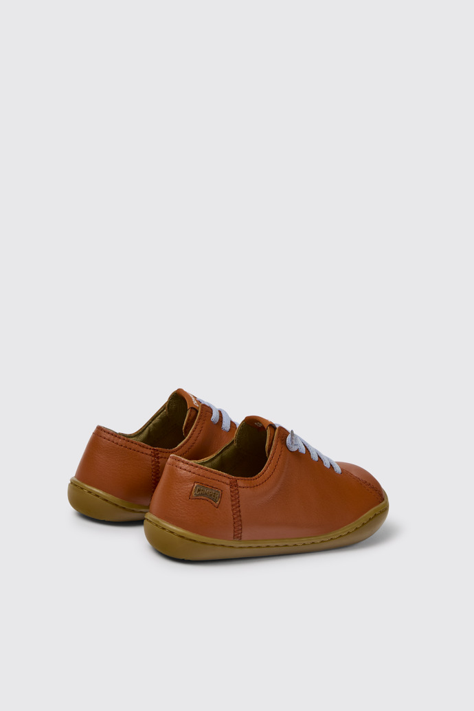 Back view of Peu Red leather shoes for kids