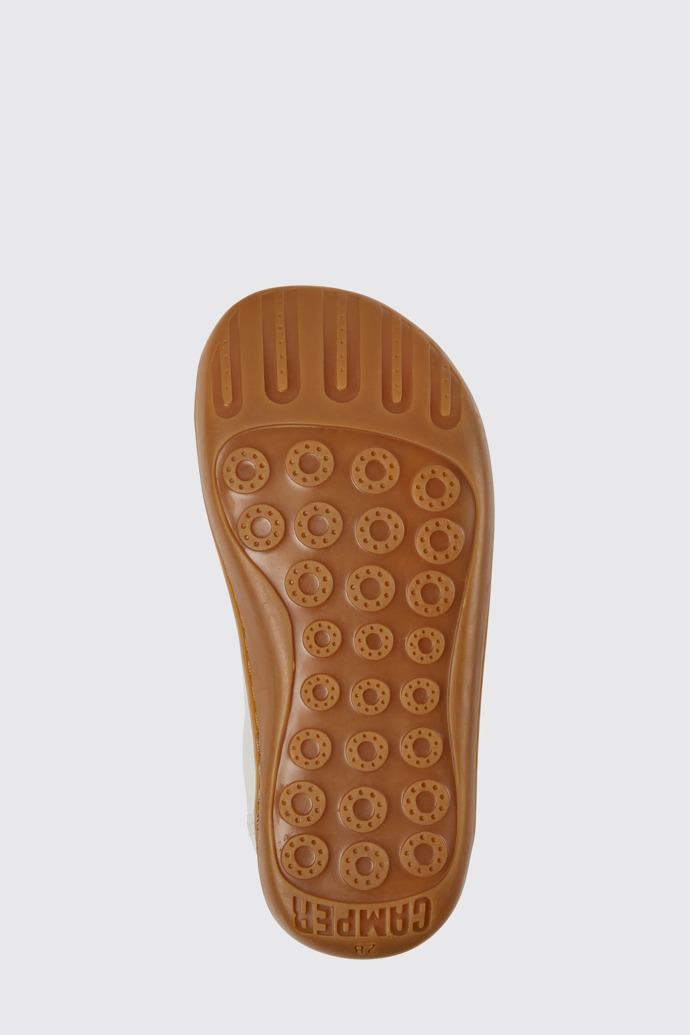 The sole of Twins White printed leather shoes for kids