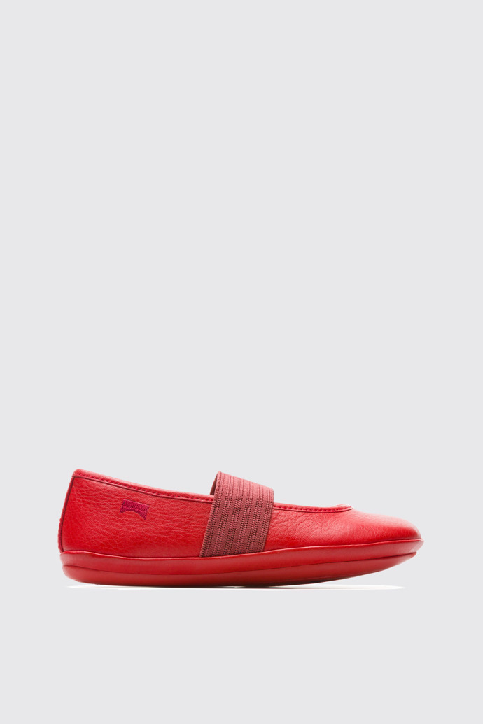 Side view of Right Red Ballerinas for Kids