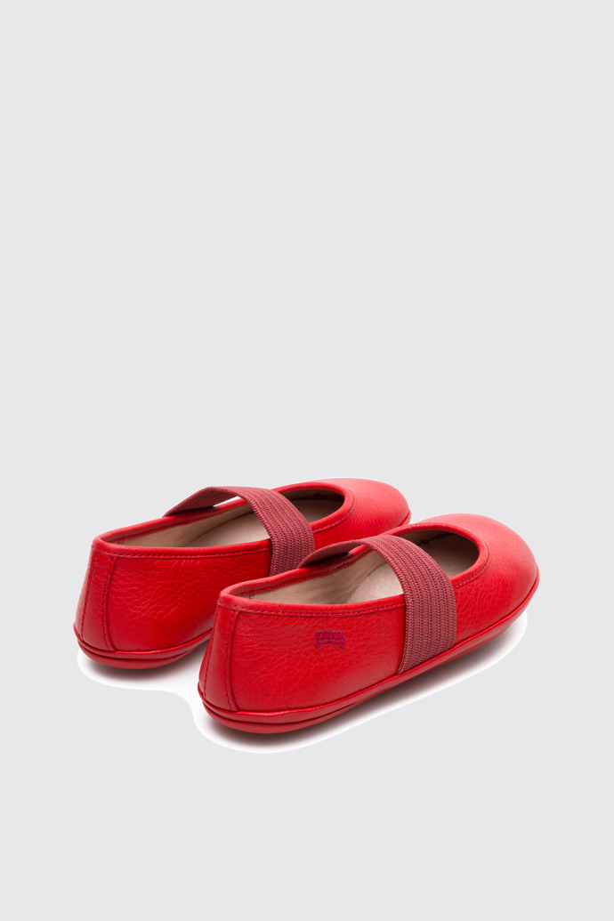 Back view of Right Red Ballerinas for Kids