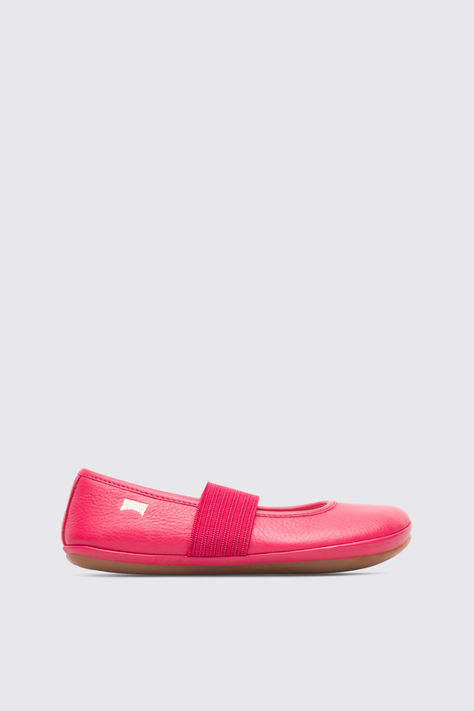 Side view of Right Pink Ballerinas for Kids