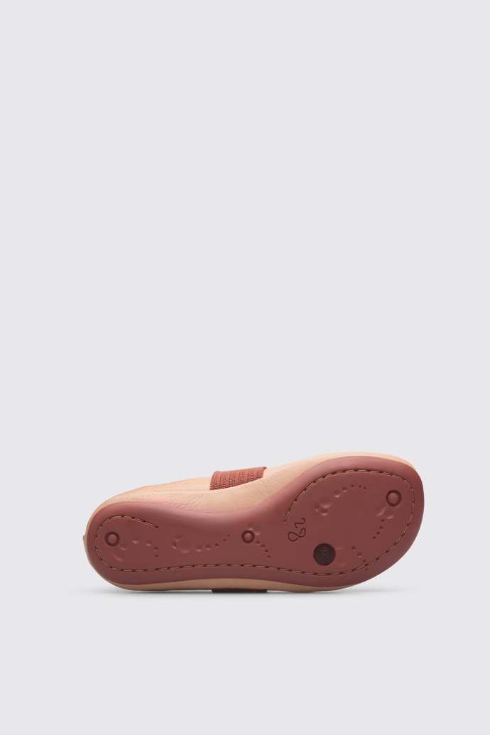 The sole of Right Pink ballerina shoe for girls