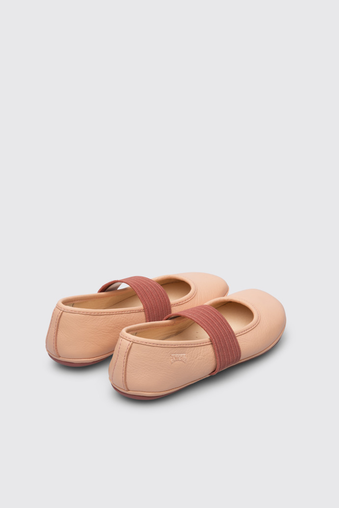 Back view of Right Pink ballerina shoe for girls