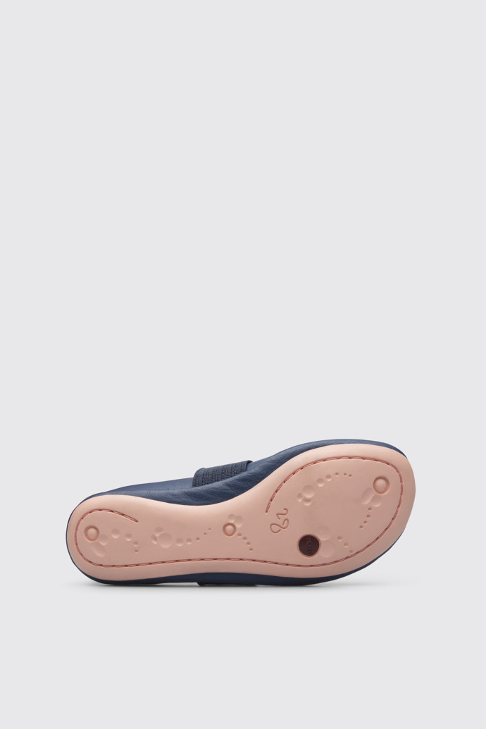 The sole of Right Blue ballerina shoe for girls