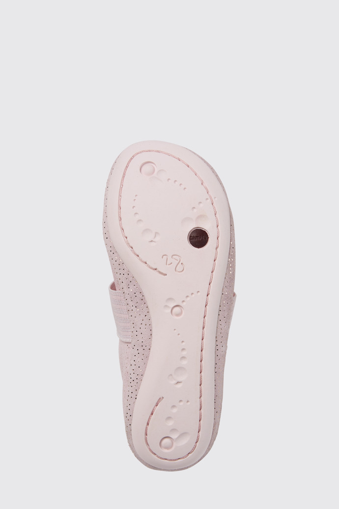 Right Balerinas rosas de nubuck para niña con efecto brillo