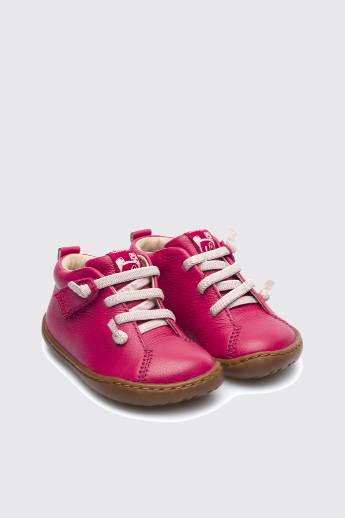 Front view of Peu Pink Boots for Kids