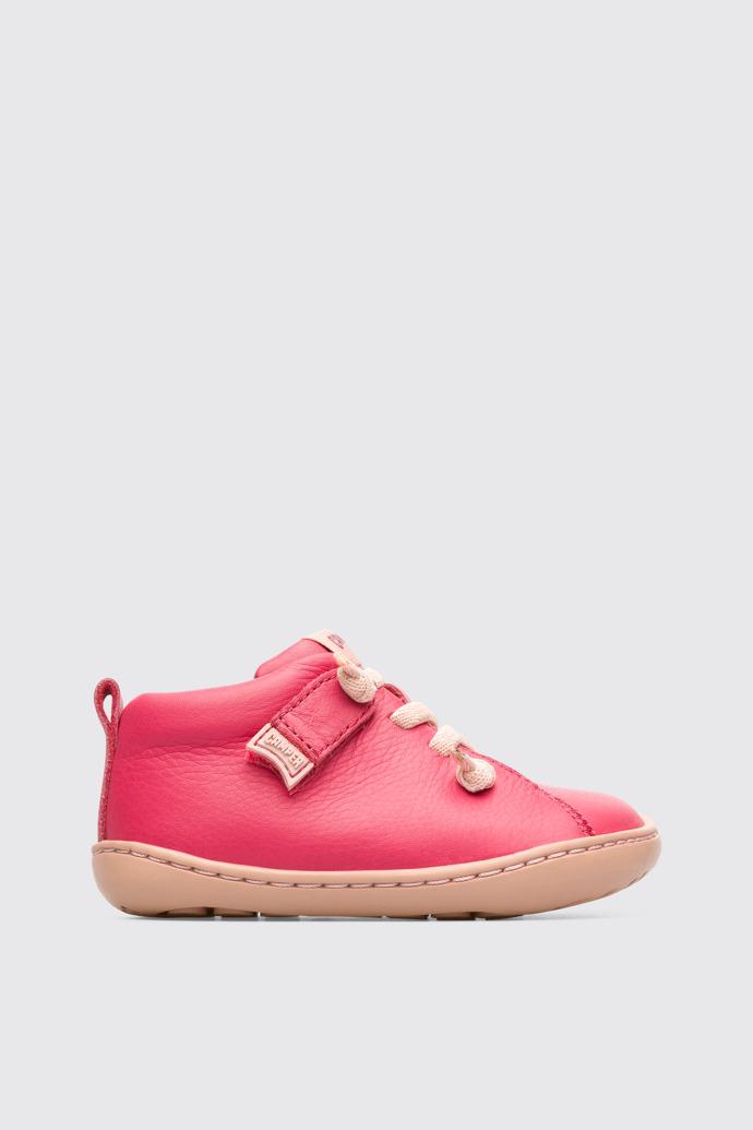 Side view of Peu Pink ankle boot for girls