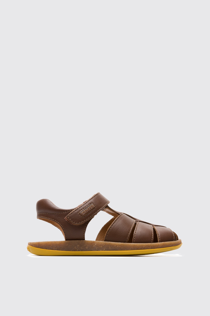 Side view of Bicho Brown Velcro for Kids