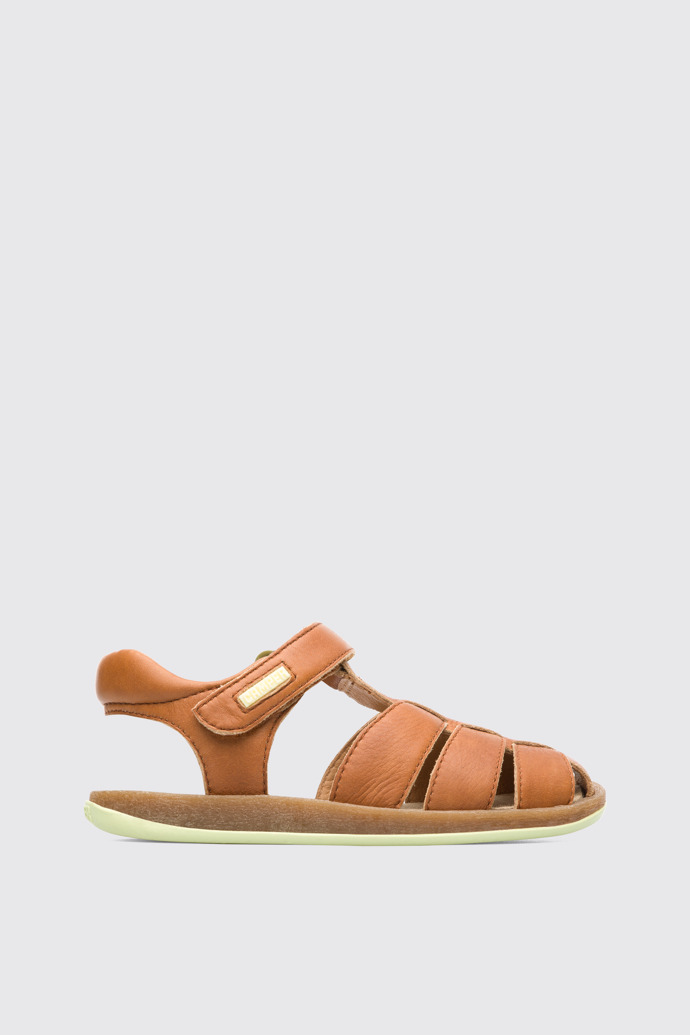 Side view of Bicho Brown Sandals for Kids
