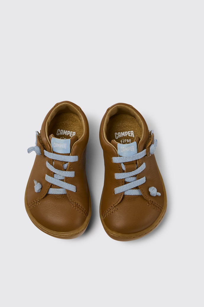 Peu Zapatos marrones de piel para niños