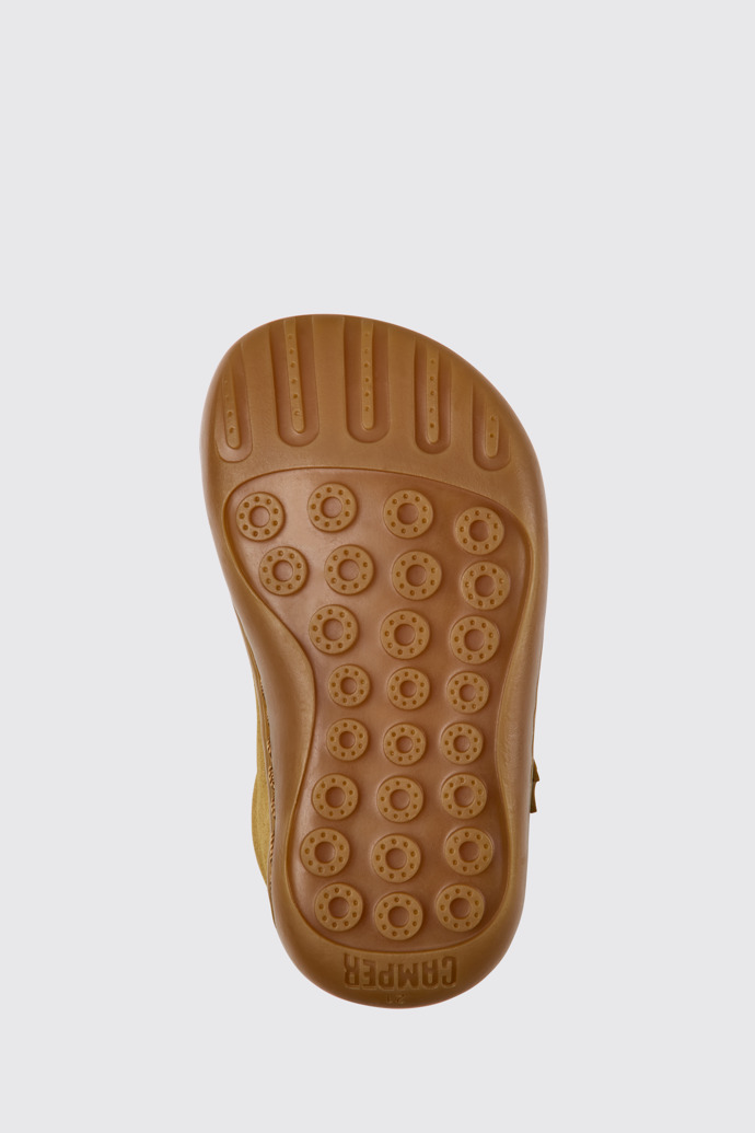 The sole of Peu Brown nubuck shoes with glitter effect for kids