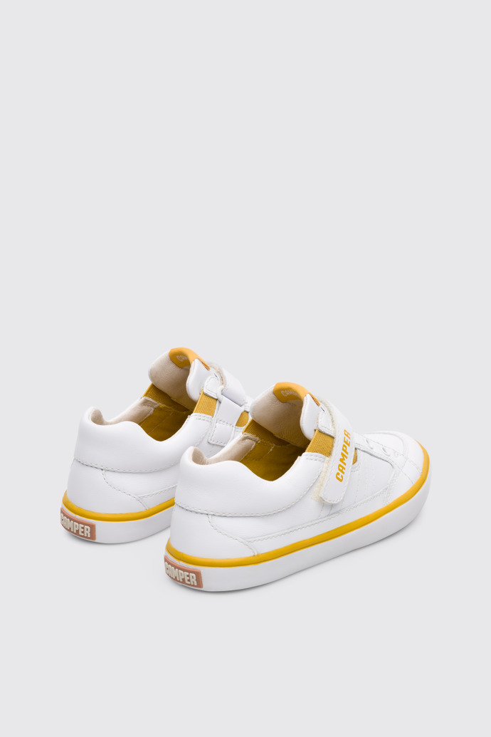 Back view of Pursuit White Sneakers for Kids