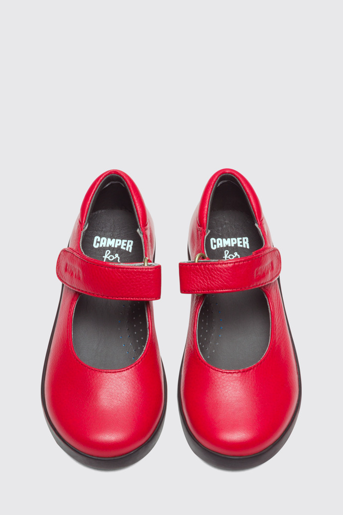 Overhead view of Spiral Comet Red Ballerinas for Kids