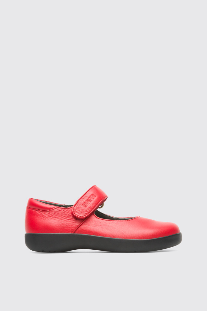 Side view of Spiral Comet Red Ballerinas for Kids