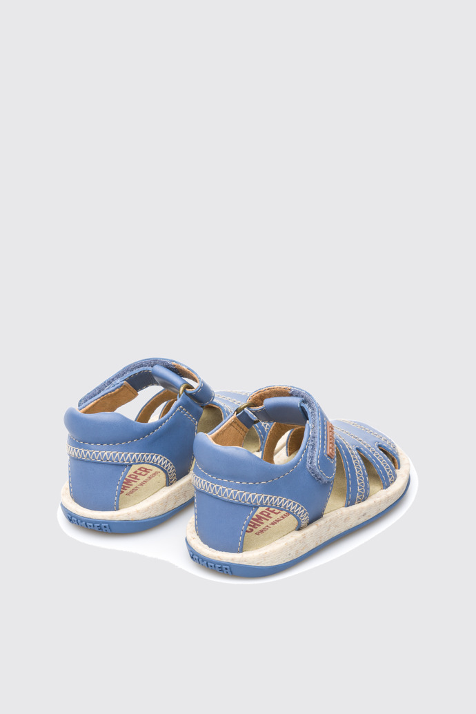 Back view of Bicho Blue Sandals for Kids