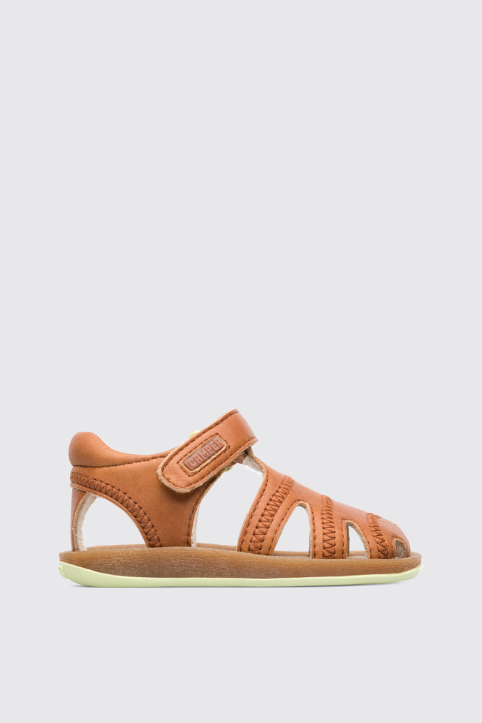 Side view of Bicho Brown Sandals for Kids